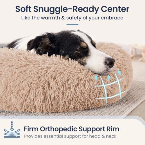 JOLLYVOGUE Calming Washable Dog Bed Medium Size Dog, 31 Inch Donut Medium Dog - Image 5