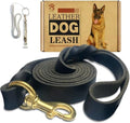 Leather Dog Leash 6ft x 1 inch, Strong Heavy Duty Genuine Leather Braided Dog by Lovedogsasmuchasyoudo