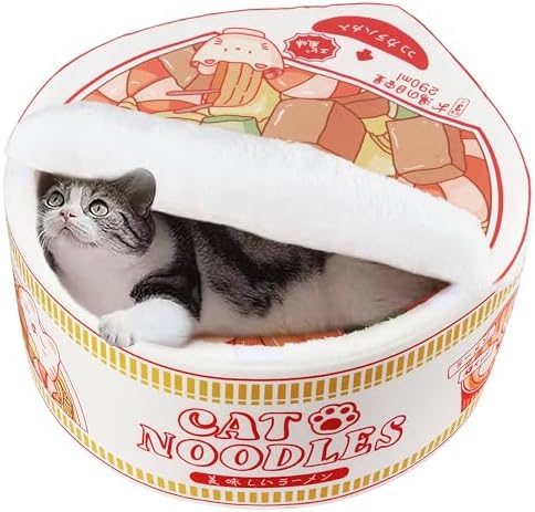 寵幸 Ramen Noodle Cat Bed, Soft Warm Washable by %E5%AF%B5%E5%B9%B8