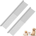 2 Pack Dog Grooming Comb Pet, Stainless Steel Cat Combs by Brillirare