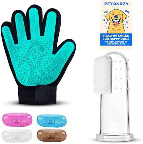 Pet Hair Removal Glove for Dogs & Cats – Dog Grooming Gloves for Shedding by Unknown