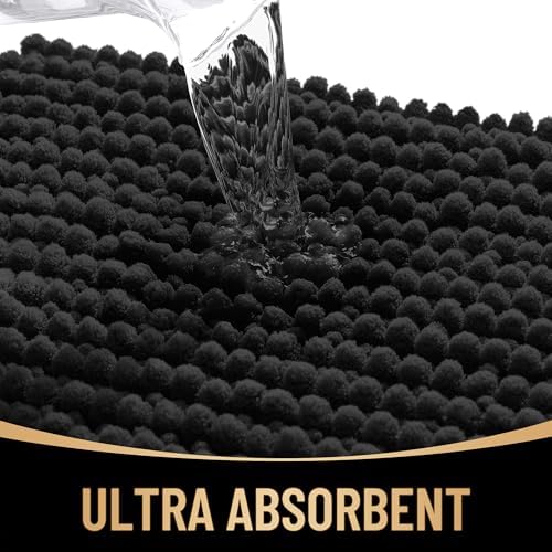 OLANLY Thick Chenille Small Bathroom Rugs 24x16, Absorbent Bath Mat - Image 3