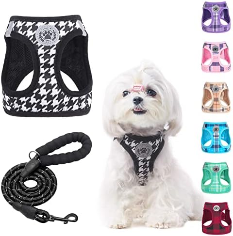 BEAUTYZOO Small Dog Harness and Leash Set, No Pull Puppy Pet Vest- Black by BEAUTYZOO