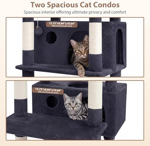 Gitelsnour Cat Tree, Big Condo & Hammock GCT030G - Image 4
