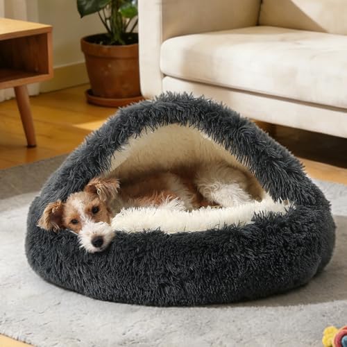NOYAL Hooded Donut Bed, Calming Cave - Image 5