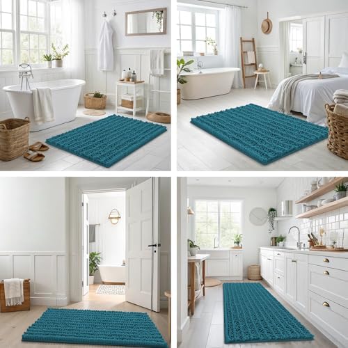 Smiry Bathroom Rugs 47X24, Extra Soft Rubber Backing Chenille Bath Mats - Image 7