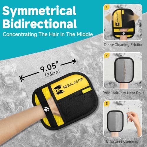 Pet Hair Remover Gloves Brush for Dogs & Cats, Electrostatic Reusable Pet Hair - Image 6
