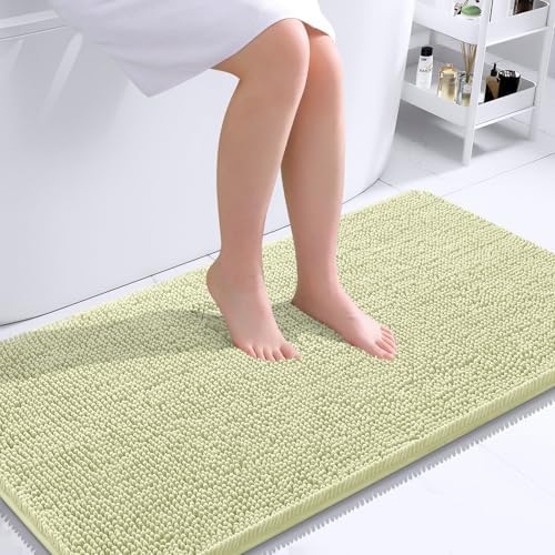OLANLY Bathroom Runner Rugs 40x24, Extra Soft Absorbent Chenille Bath Rugs by OLANLY