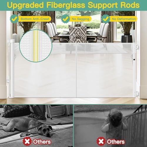 Reinforced 60" Wide Retractable Baby Gate - Image 2