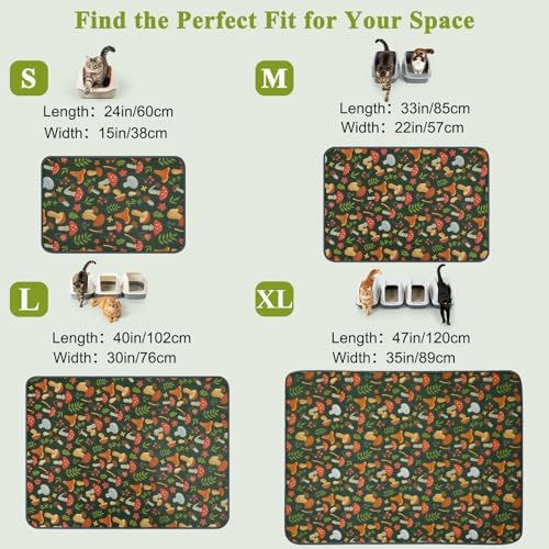 Unicorn Catcher 33"x22" Cat Litter Mat Machine Washable Litter Trapping Pad - Image 6