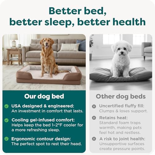 FurHaven Cooling Gel Dog Bed for Large Dogs, Perfect Comfort Sofa Bed, Cool - Image 7