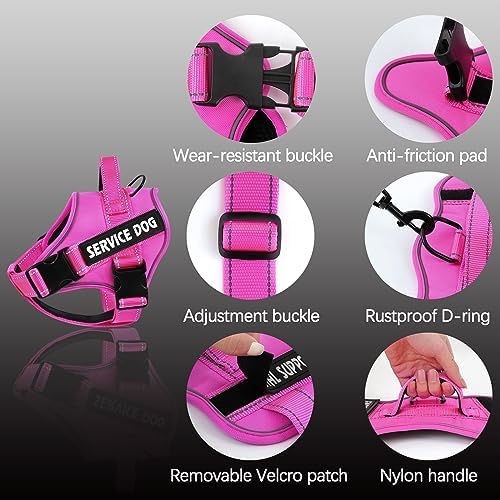 voopet Service Dog Harness, Emotional Support Pet Vest Harness, Reflective - Image 2