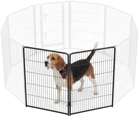 NEWBULIG Dog Playpen Indoor 40 Inch 2 Panels, Metal Outdoor Dog Fence Pen by NEWBULIG