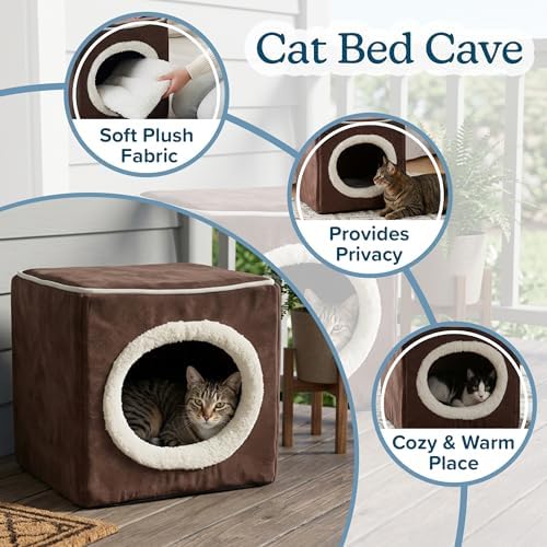 Cat House - Indoor Bed with Removable Foam Cushion - Cat Cave - Image 4