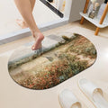 Field with Blooming Flowers Super Absorbent Quick-Drying Bathroom Mat Rug by ZHUZHISHAN