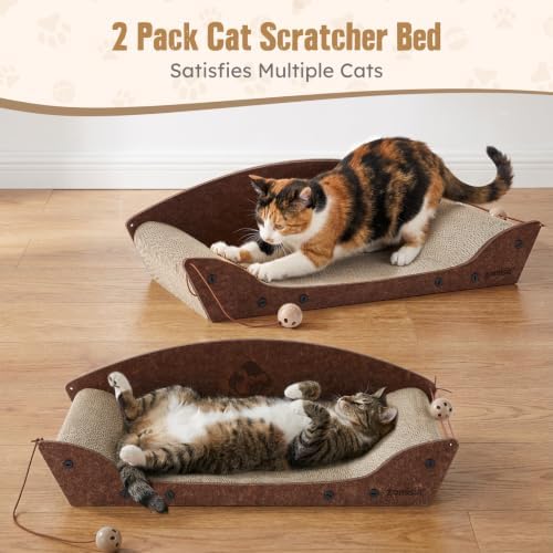 ZOMISIA 26'' Cardboard Cat Scratcher Bed - Image 5