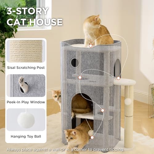 Bedsure 3-Level Cat Tree for Indoor Cats - Image 2