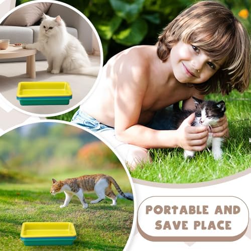 3 Pcs Kitten Litter Box, 9.6"*7.2''*0.9'' Plastic Portable Small Litter Pan Low - Image 7