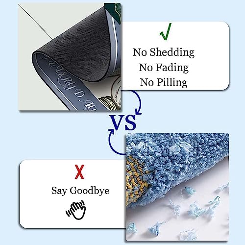 The Leaves Super Absorbent Quick-Drying Bathroom Mat Rug, Rubber Non-Slip - Image 4