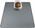 Silicone Cat Litter Mat for Litter Box 40”x40” Large Cat Mat, Dark Grey by Bartuke