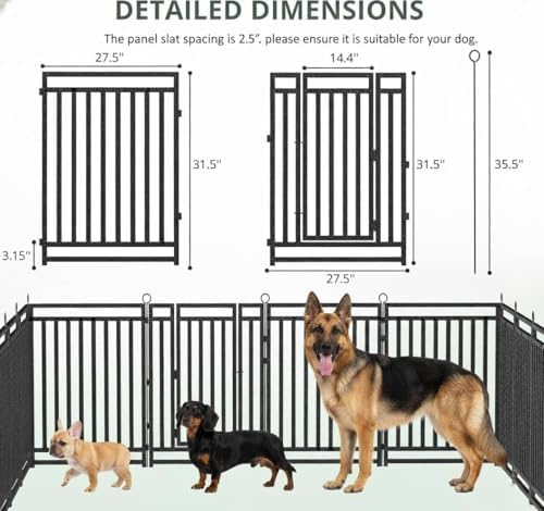 Thickened Outdoor Dog Fence, 32 Panels - Image 4