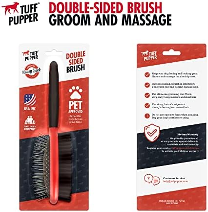 Tuff Pupper Double Sided Dog Brush, Detangling Tool - Image 6