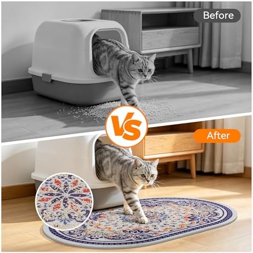 Cat Litter Mat, Waterproof & Urine-Proof Kitty Litter Catcher Mats, Soft on - Image 2