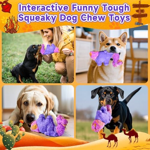 Tough Dog Chew Toys for Aggressive Chewers, Squeaky Indestructible Dog Toy To - Image 6