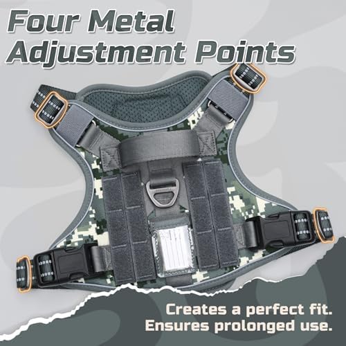 rabbitgoo Tactical Dog Harness for Medium, No Pull Military Service Vest - Image 3