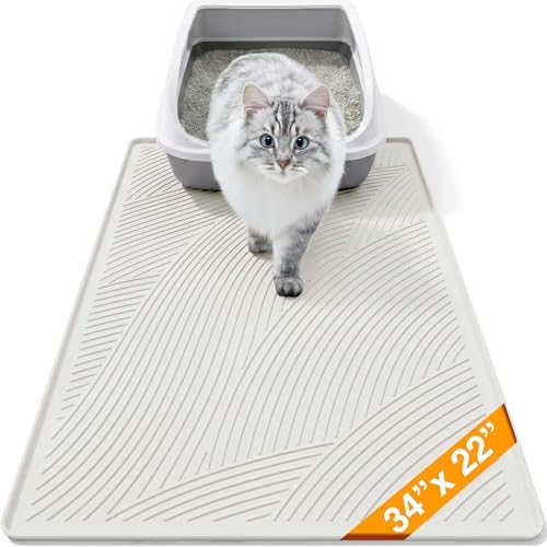 Cat Litter Box Mat by BANLYEO
