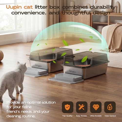 2 Pack Stainless Steel Litter Box - Image 2