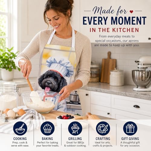 Caroline's Treasures Portuguese Water Dog The Chef Apron Cooking Kitchen Server - Image 6