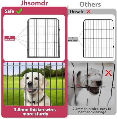 Dog Playpen, 32inch 10 Panels Outdoor Dog Fence Indoor Dog Pen Anti-Rust Pet - Image 4