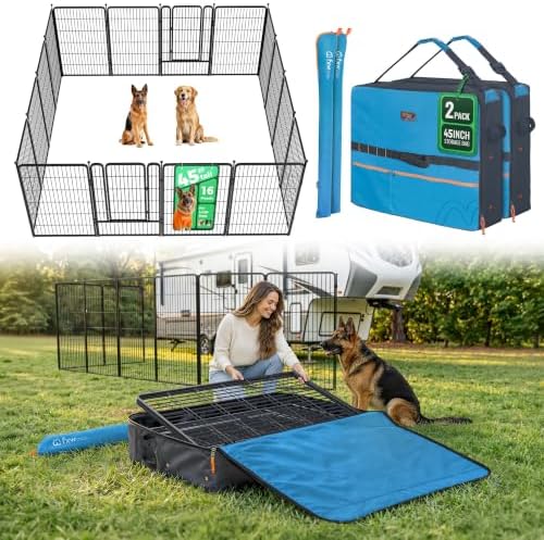 FXW Rollick Dog Playpen with Storage Bags, 16 Panels by FXW