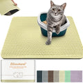 Cat Litter Mat 24"x16", Double Layer EVA Litterbox Mat Cream by BLISSSTORM