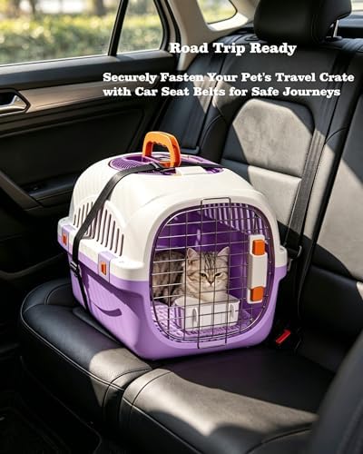 Cat Carrier Airline Approved, Portable Pet Travel Crate - Image 5