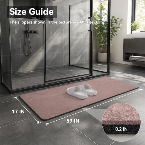 MontVoo -Bath Mat Rug-Rubber Backing Non Slip Quick Dry Absorbent Thin Bathroom - Image 2