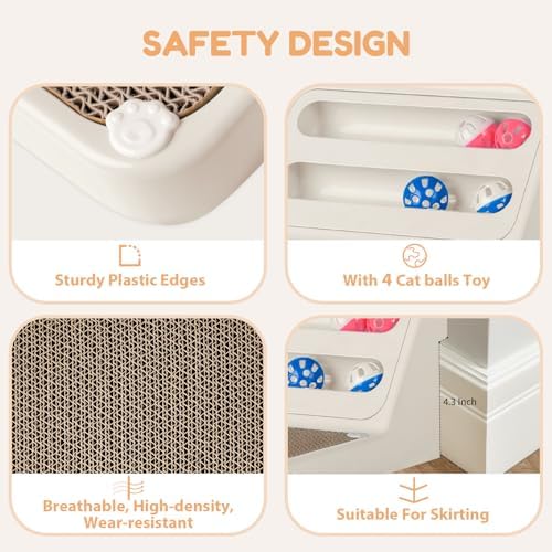 Goosheep Cat Scratching Board Kitten Scratching Ball Wall Scratchers - Image 6