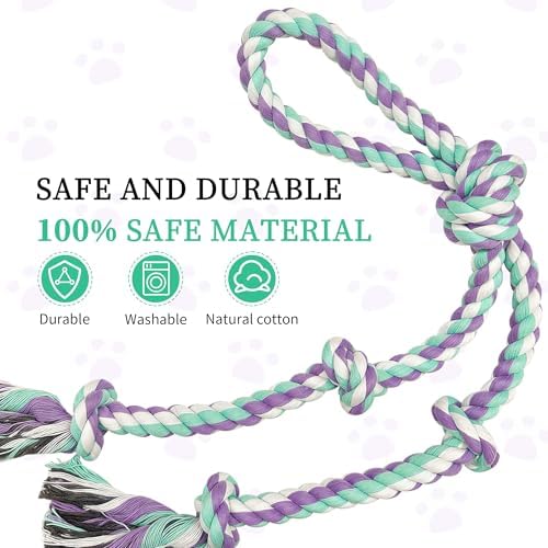 Dog Rope Toys for Large/Medium Aggressive Chewers, Tough Cotton Chew Toy - Image 2