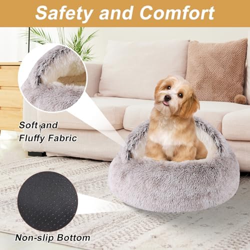Dog Beds for Small Dogs, Cat Bed Cave, Washable Cute Cat Bed, Cozy Nook Pet Bed - Image 3