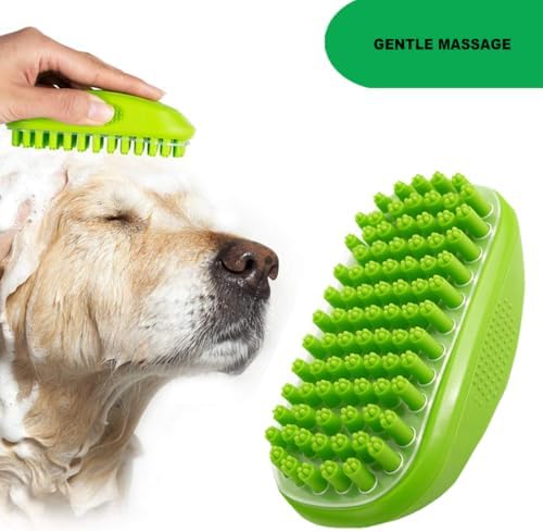 Rubber Curry Brush for Short Haired Dogs, Gentle Curry Comb - Image 6