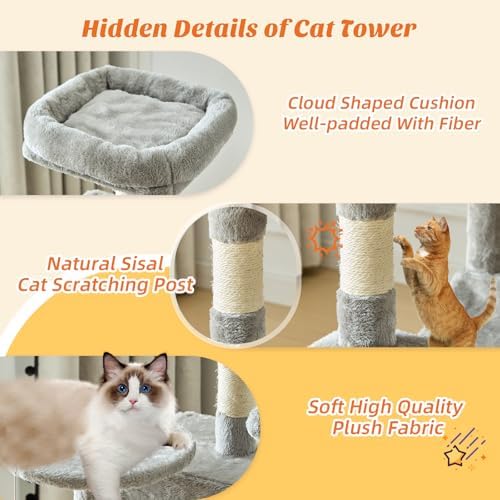 Sweetcrispy 44 Inch Cat Tree Tower - Image 5