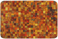 Orange Burnt Bath Rugs Vintage Abstract Mosaic Texture Faded Pattern Bathroom by Unknown