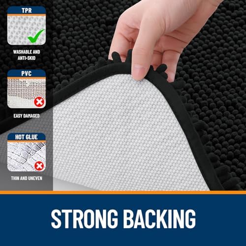 OLANLY Large Bathroom Rugs 44x32, Extra Soft Absorbent Chenille Bath Rugs - Image 6