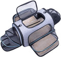 Siivton Pet Carrier Airline Approved, 4 Sides Expandable Cat Carrier Bag by Siivton