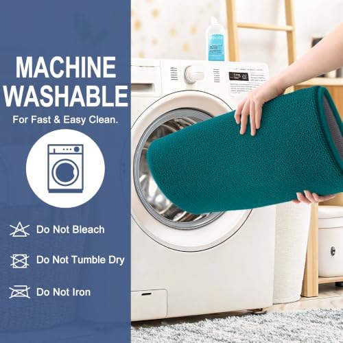 OLANLY Memory Foam Bathroom Runner Rug 44x24, Absorbent Long Mat, Deep Lake - Image 6