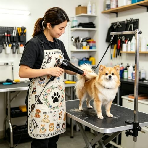 Waterproof Dog Grooming Apron, Adjustable Adult Grooming Smock - Image 4
