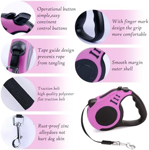 Retractable Dog Leash, 10 FT Dog Leash - Image 3