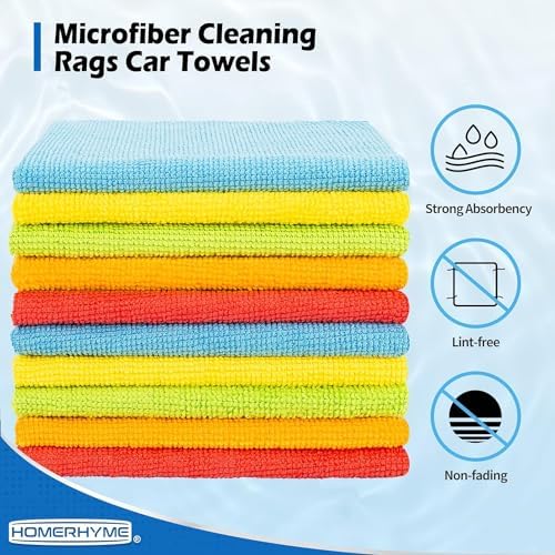 Microfiber Towels for Cars, 96 Pack Microfiber Cleaning Cloths, 11.5"*11.5" - Image 2
