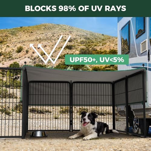 FXW Rollick Dog Playpen with Sun Shade, 16 Panels - Image 3